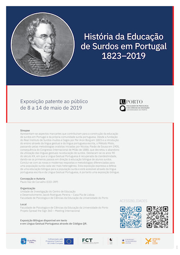 cartaz Histria da Educao de Surdos em Portugal 1823-2019